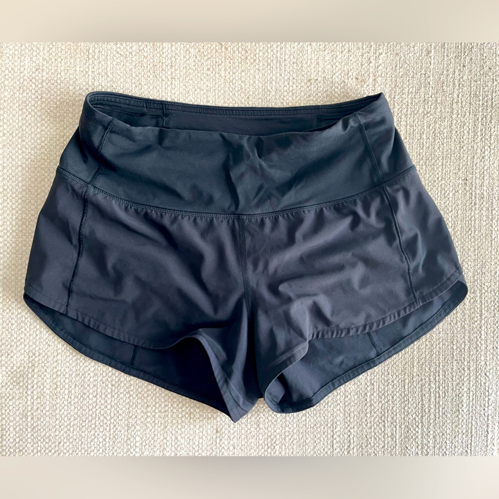 Black Lululemon Speed Up Shorts